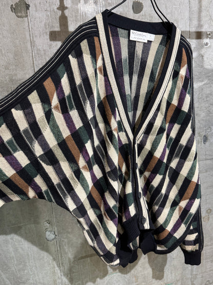 Old St. Croix Geometric Pattern Cardigan