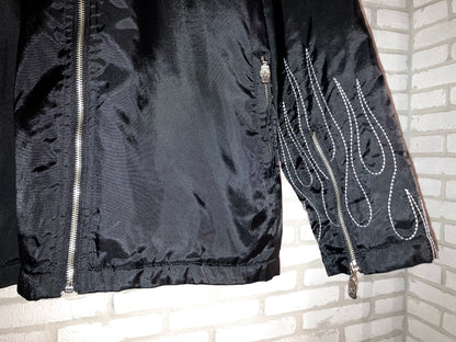 "NO FIAR" 00s Design Nylon JKT "Fire Pattern!!!"