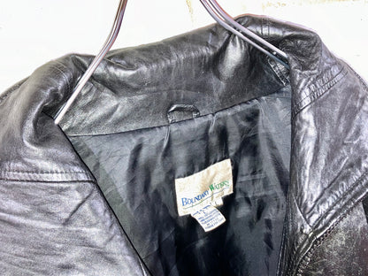 Old High Neck Design Leather JKT
