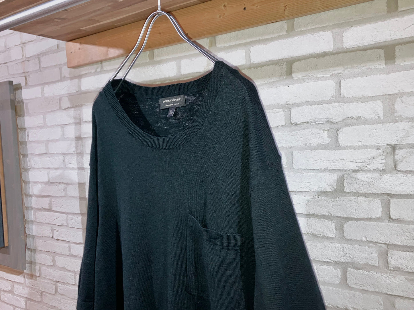 "BANANA REPUBLIC" 10s Knit Pocket Tee