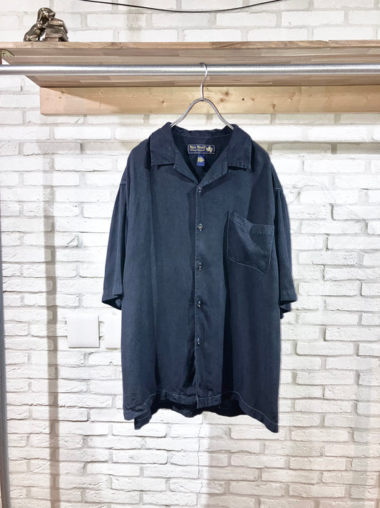 "NAT NAST" Old Garment Dye Silk Shirt
