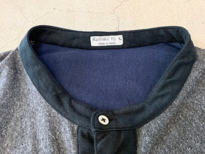 REMAKEBYK PATCHED HENLY NECK SHIRT