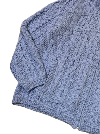 Aran Crafts Merino Wool Zip-up Cardigan