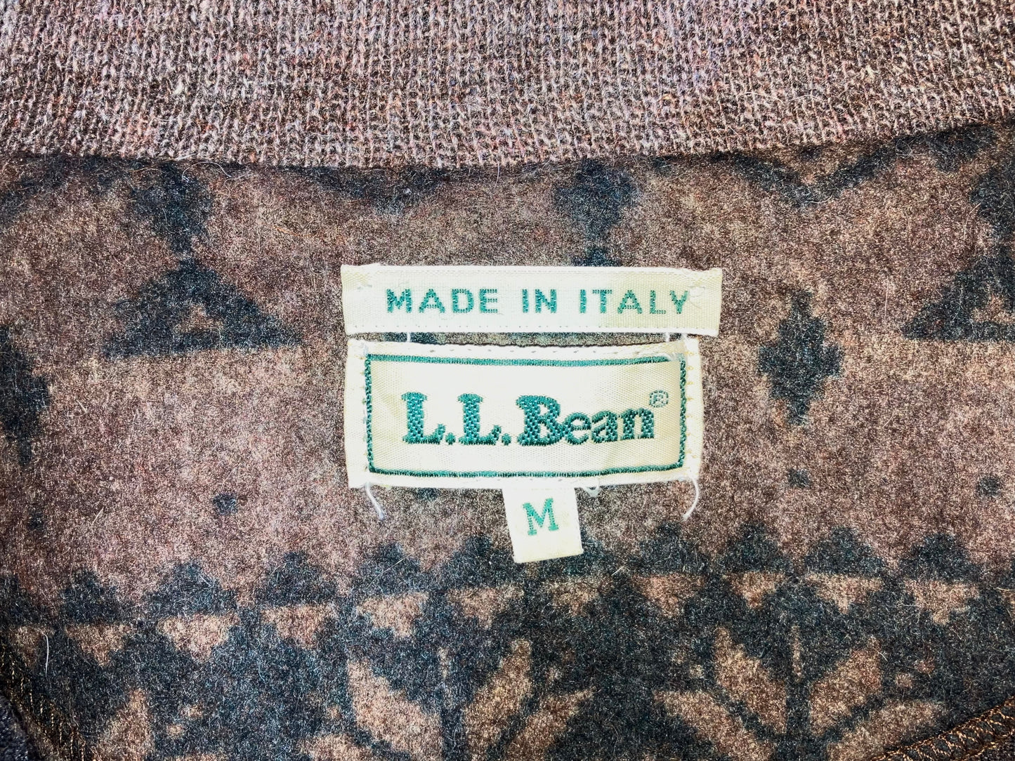 "L.L.Bean" Old Half Zip Wool Fleece "Alpaca Mix"