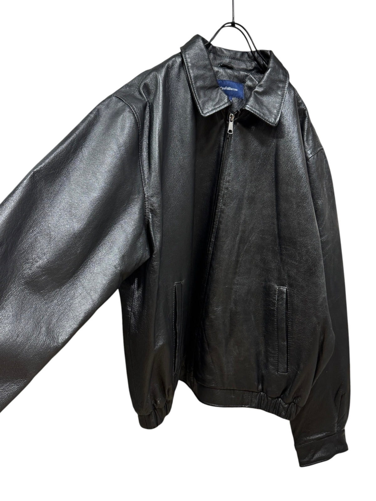 Old Croft & Barrow Leather  Zip Up Jacket