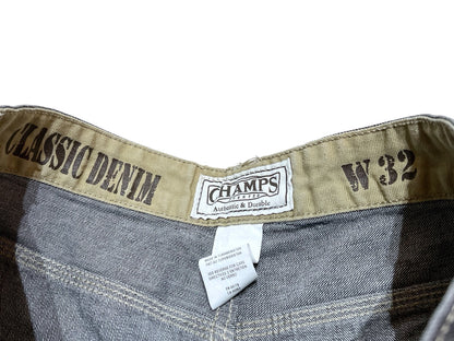 old Champs WideLeg Denim Shorts