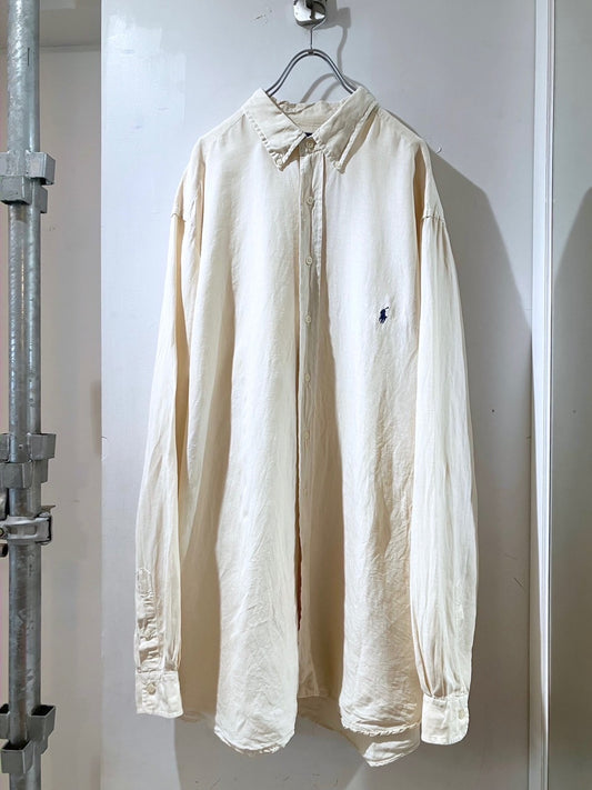 "Ralph Lauren" Old Oversized Silk&Linen Shirt