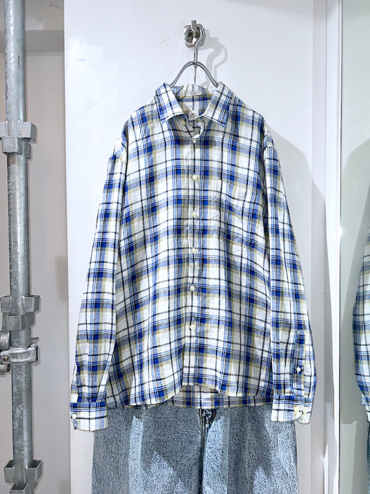 old Linen Plaid Shirt