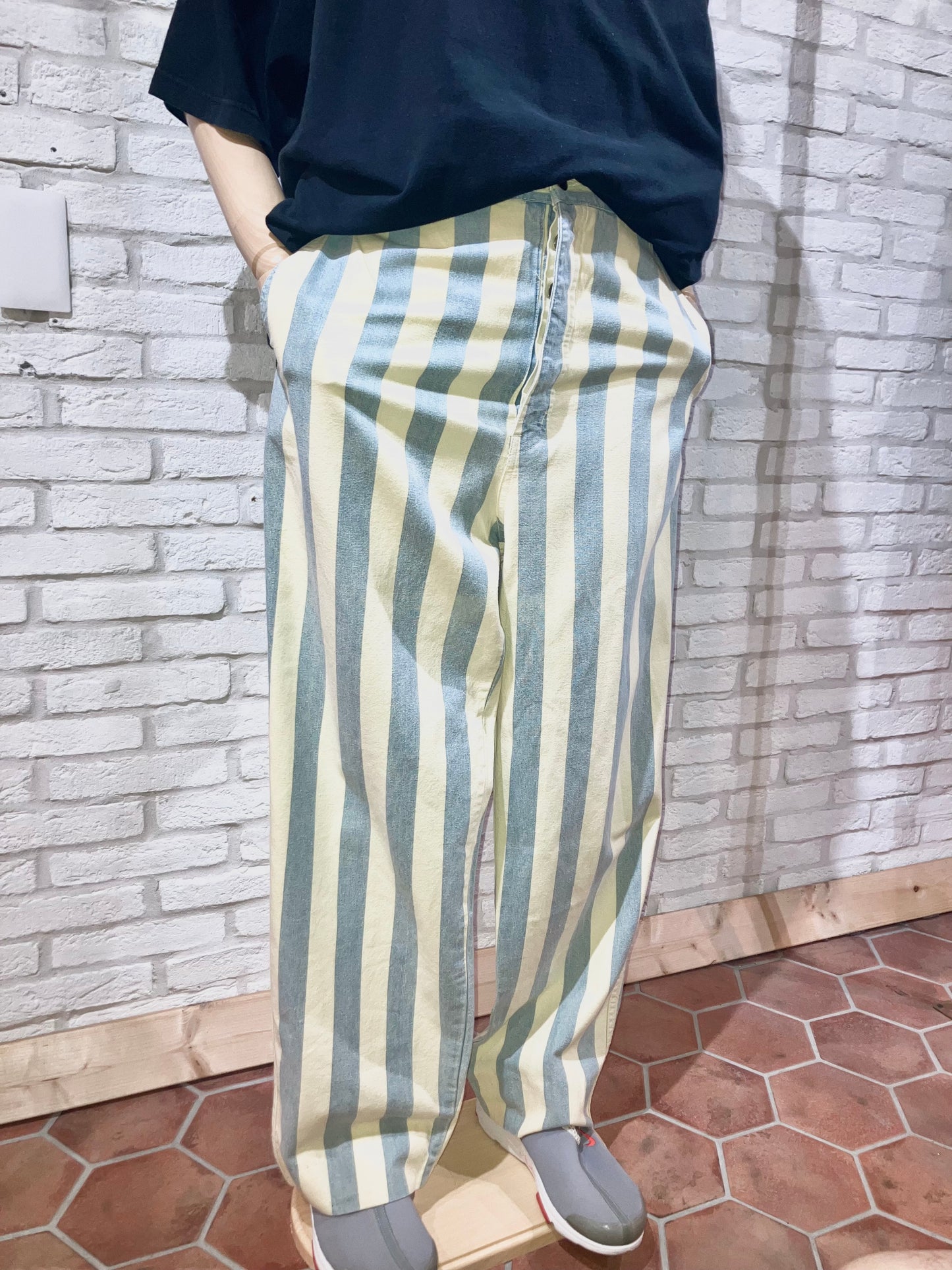"INTERNATIOAL MALE" Vintage Stripe Pants