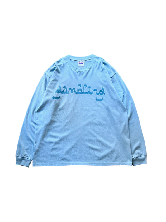 GAMBLING BC-6 TEE L-BLU