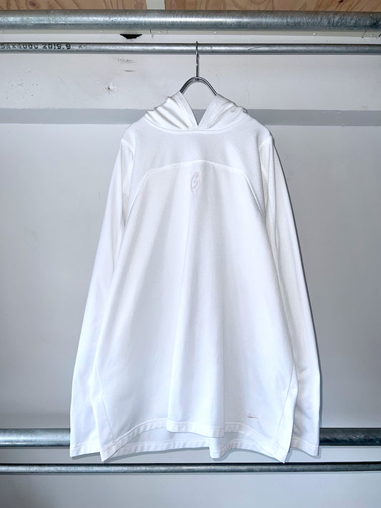 Nike Oversized Hooded Jersey white pink embroidery