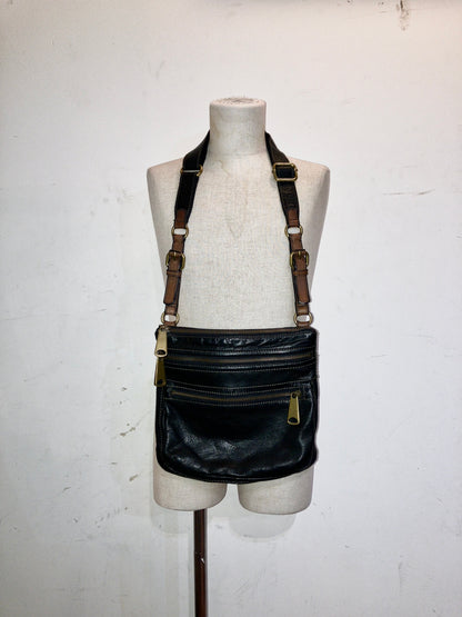 00s Super Big Zipper Leather Bag