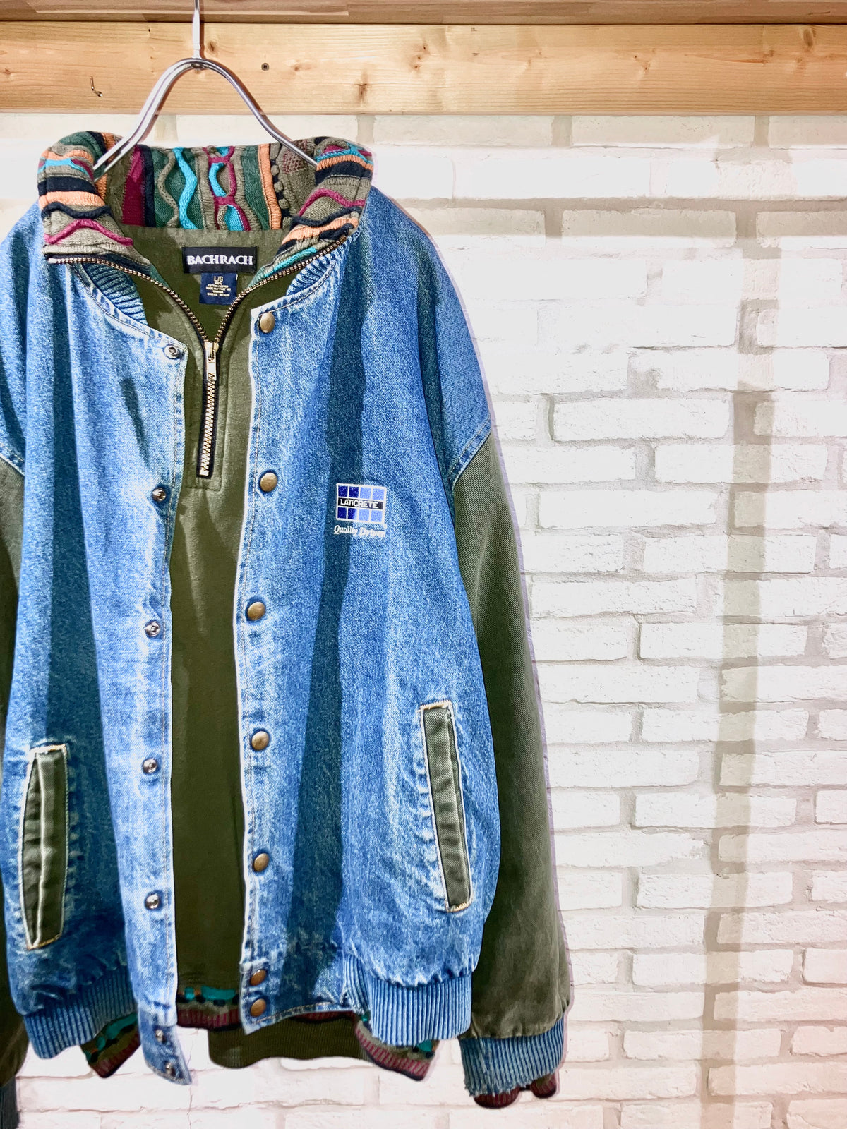 "BACHRACH" Old Design 3D Knit×Sweat
