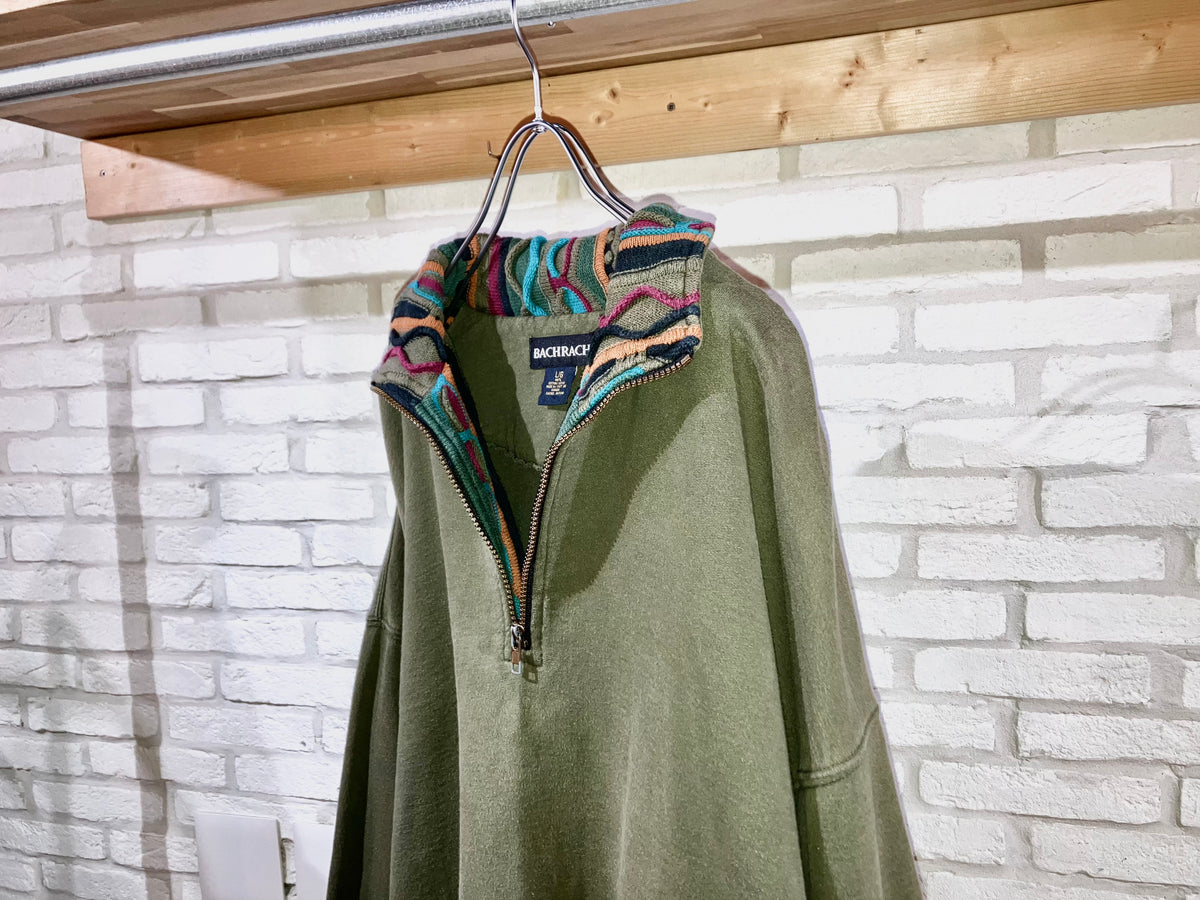 "BACHRACH" Old Design 3D Knit×Sweat