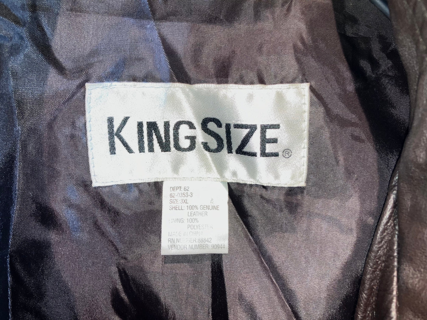 "KING SIZE" Old Oversized Leather Vest