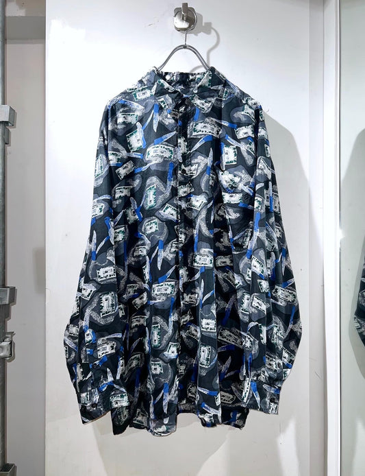 Vintage Silk Abstract L/S Shirt