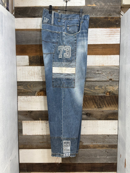 Pepe Jeans Patch Design Denim Pants