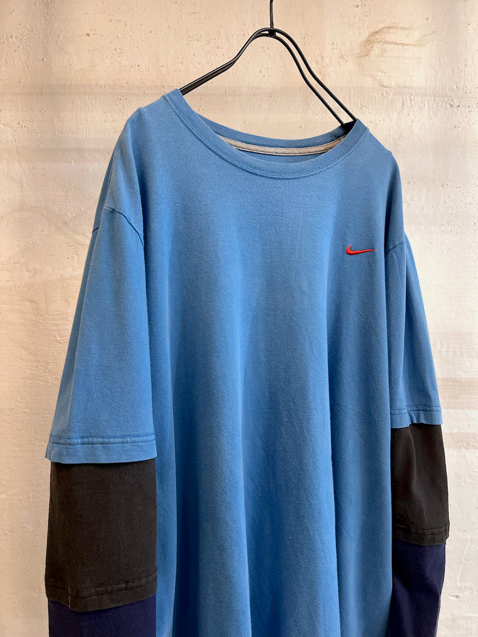 REMAKEBYK × BAU SWOOSH L/S TEE BLUE