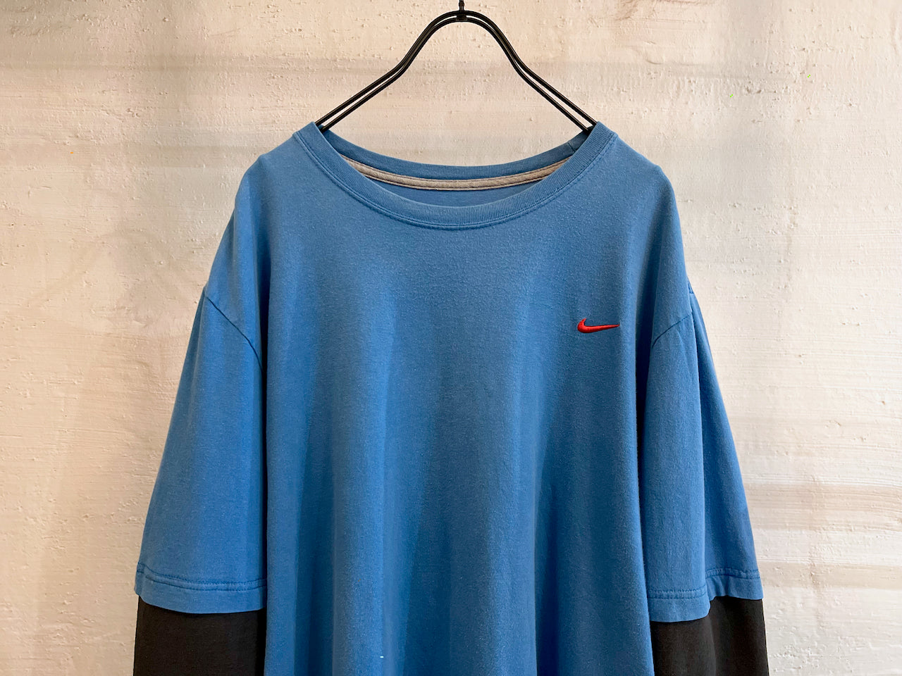 REMAKEBYK × BAU SWOOSH L/S TEE BLUE