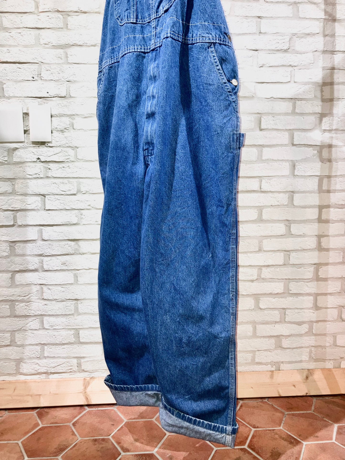 "KEY" Old Denim Overalls