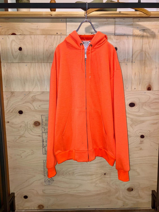 Vintage Neon Color Double Face Zip Hoodie