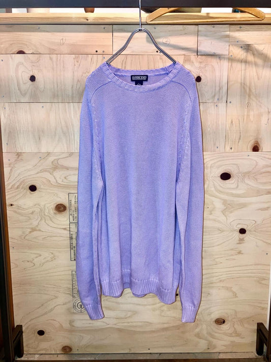 "LANDS'END" 00s Lavender Color Cotton Knit