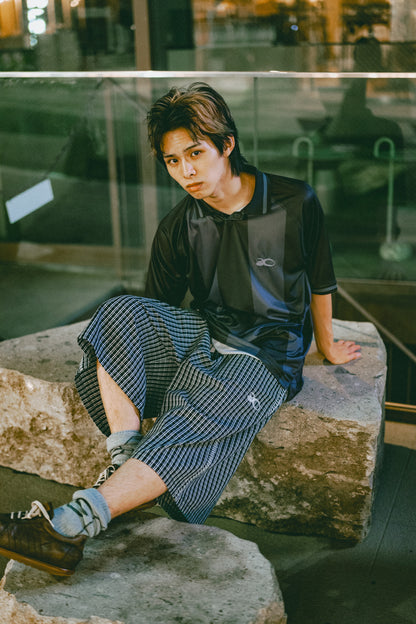 PE°CORE BAGGY PLAID SHORTS