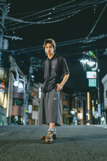PE°CORE BAGGY PLAID SHORTS