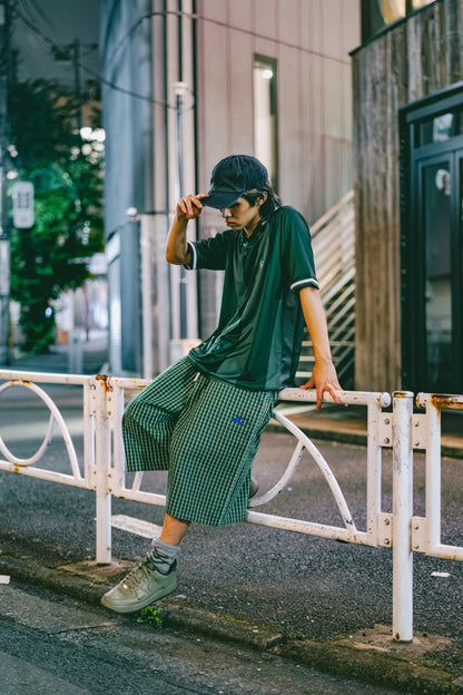 PE°CORE BAGGY PLAID SHORTS