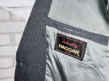 "HAGGAR" Vinatge Poly JKT'Vest'Pants 3Piece Suit