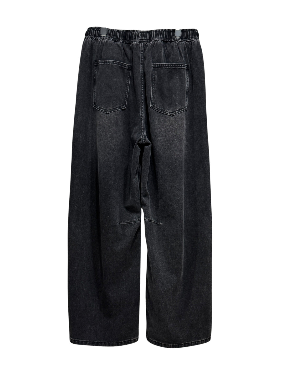 Euro Black Rayon Denim EZ Pants