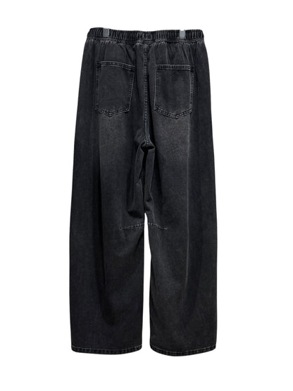 Euro Black Rayon Denim EZ Pants