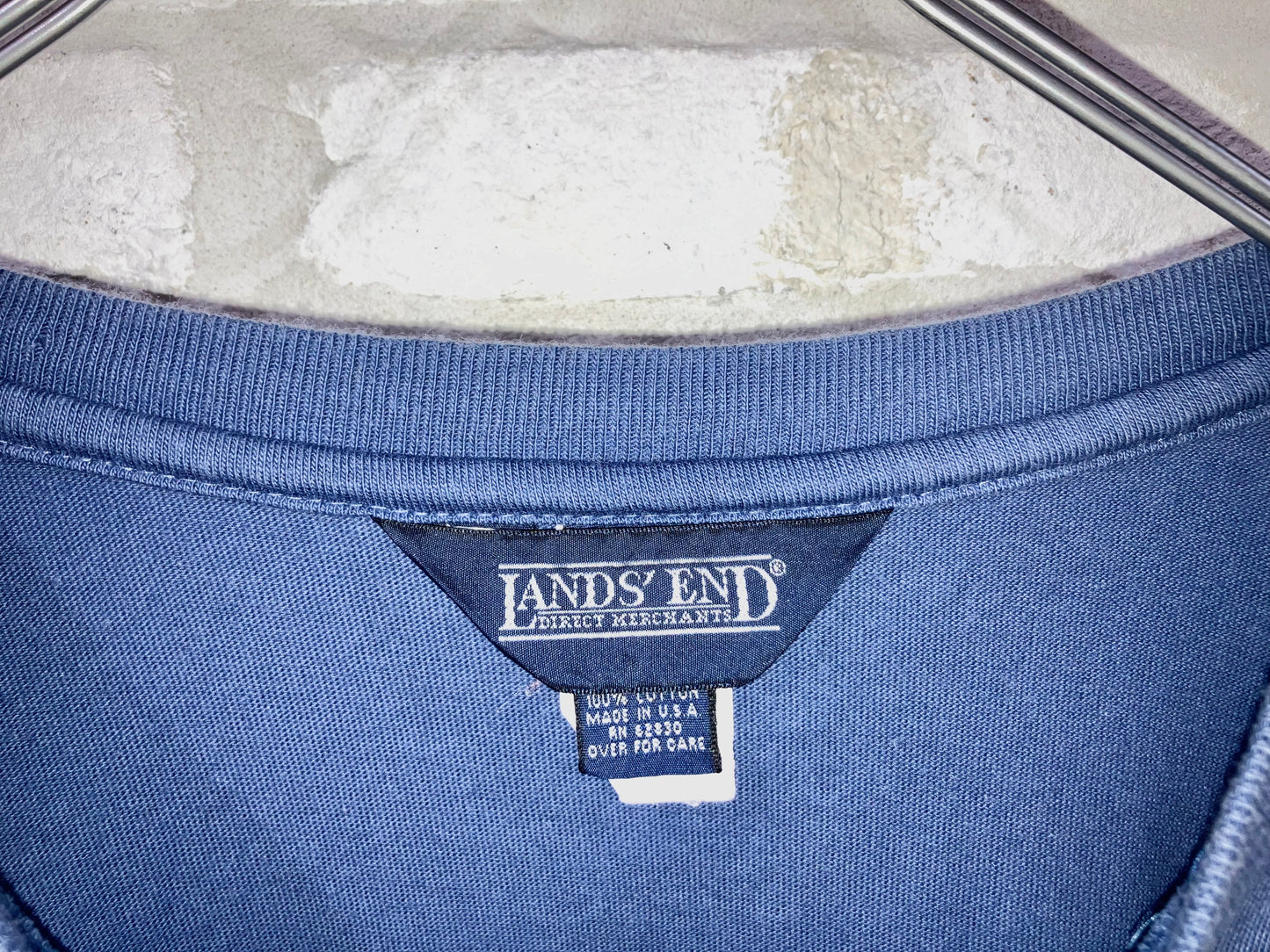 "LANDS'END" Old Henley Neck Tee