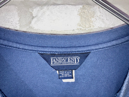 "LANDS'END" Old Henley Neck Tee