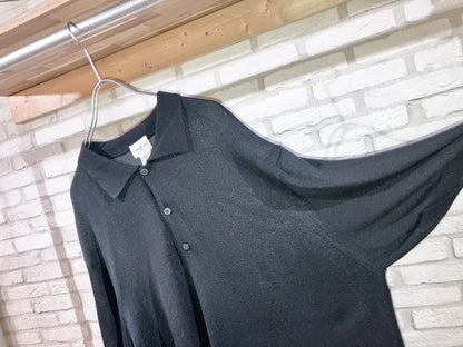 Old Oversized Summer Knit Polo Shirt