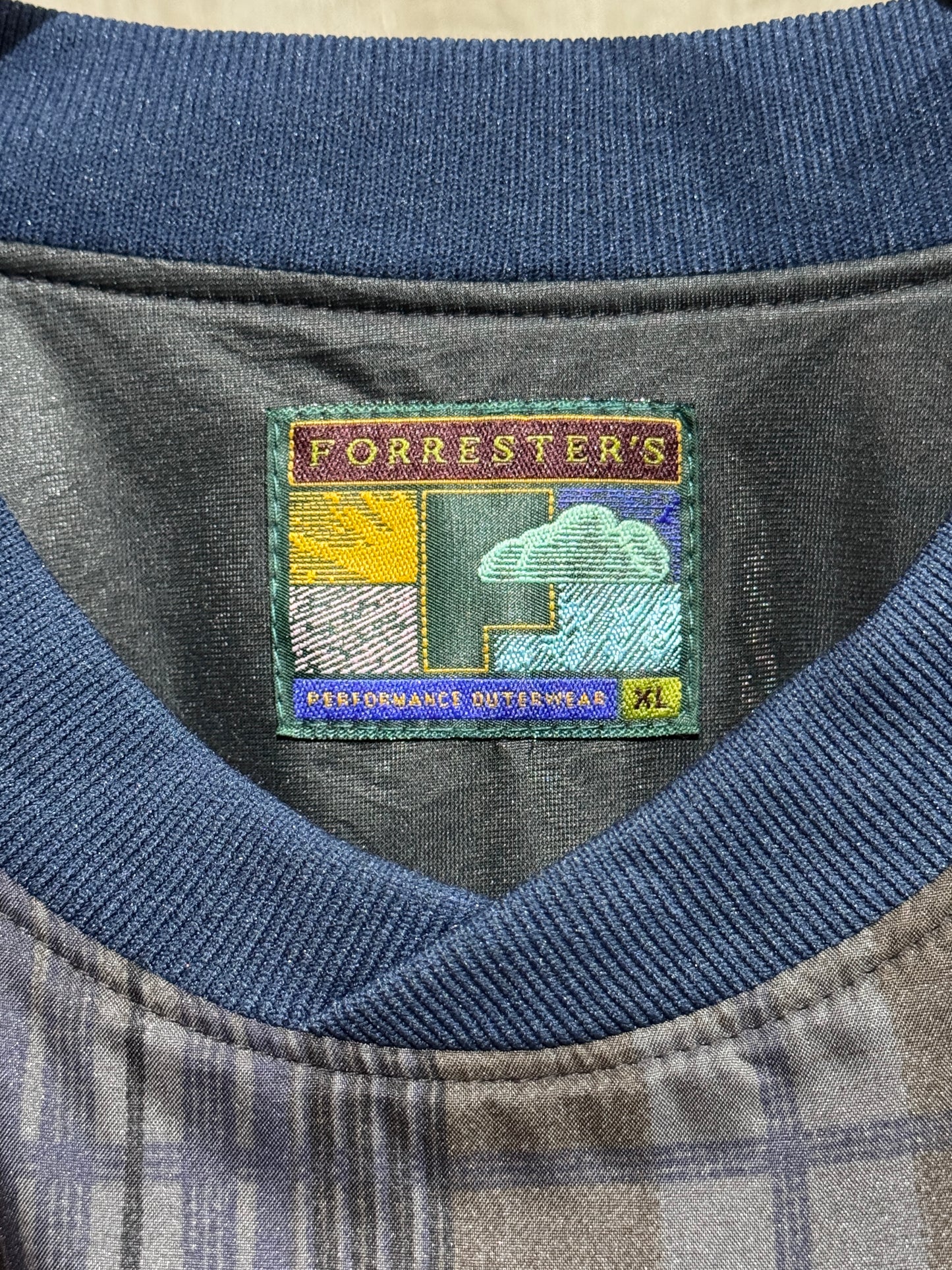 90's Plaid Pullover Jacket