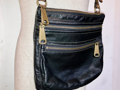 00s Super Big Zipper Leather Bag