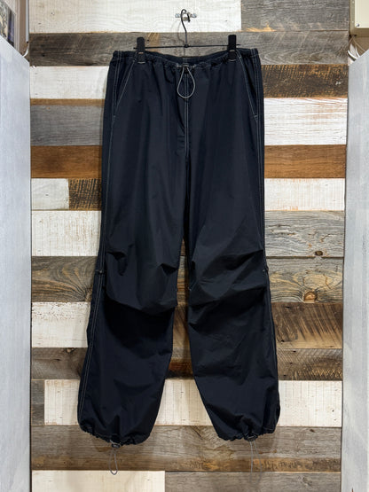 Black Nylon Cynch Pants