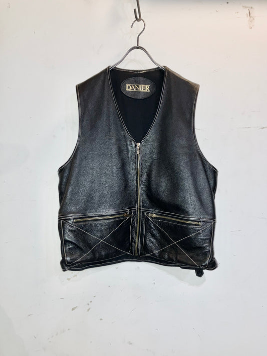 Old Design Leather Vest