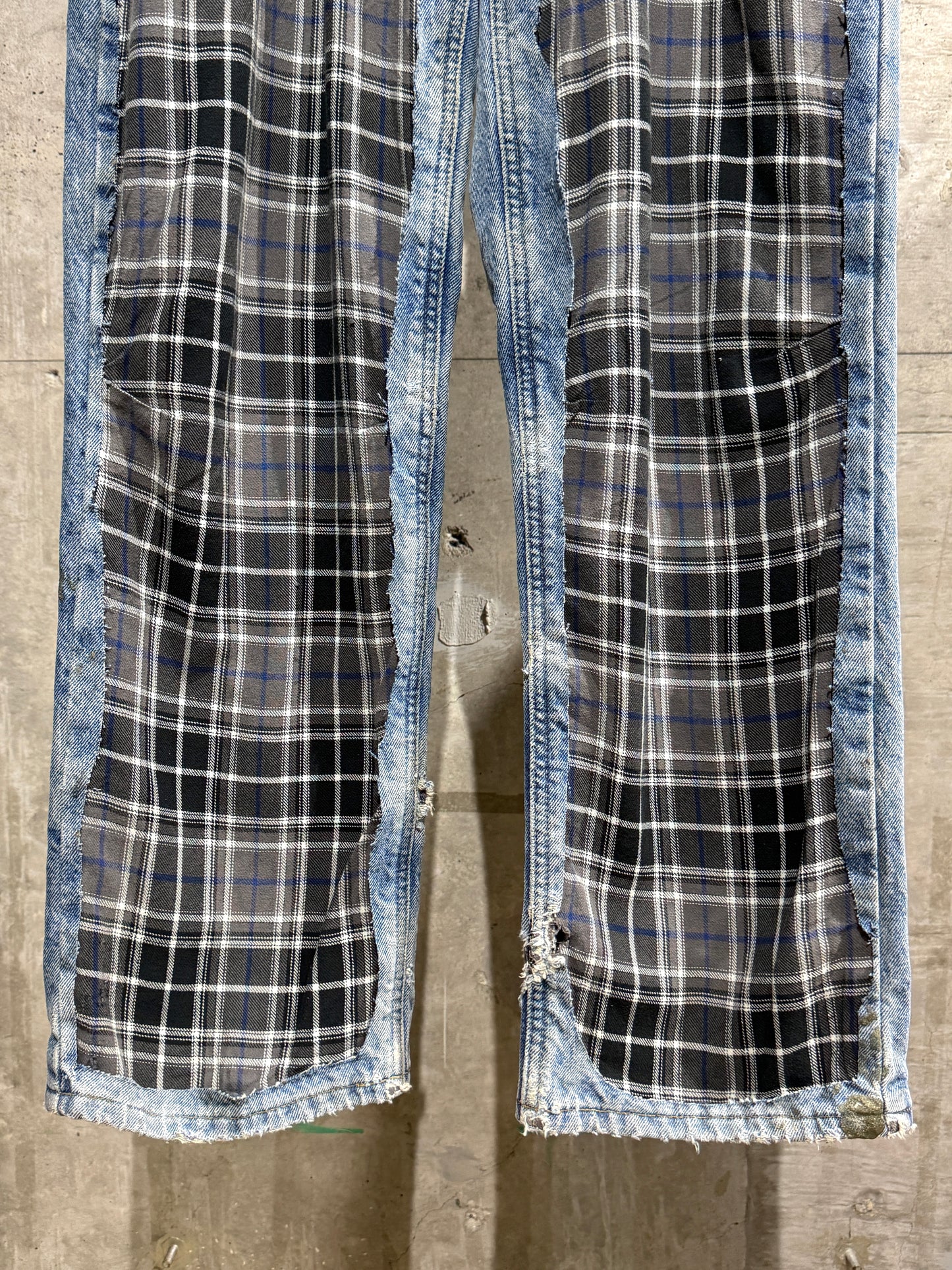 Carhartt Flannel Plaid Lined Denim Pants
