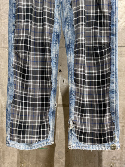 Carhartt Flannel Plaid Lined Denim Pants