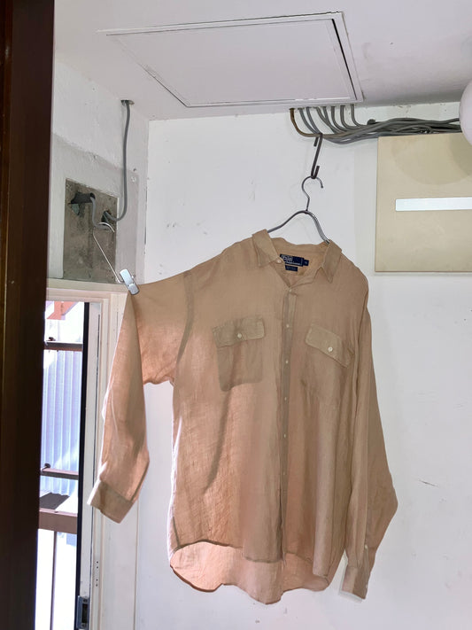 "Polo by Ralph Lauren" Old Nice Color Linen Shirt