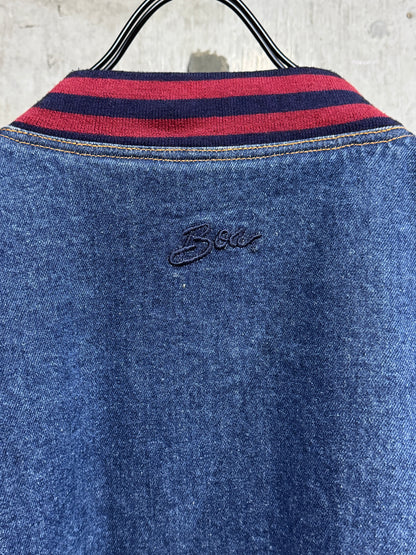 Vintage Denim Varsity Jacket