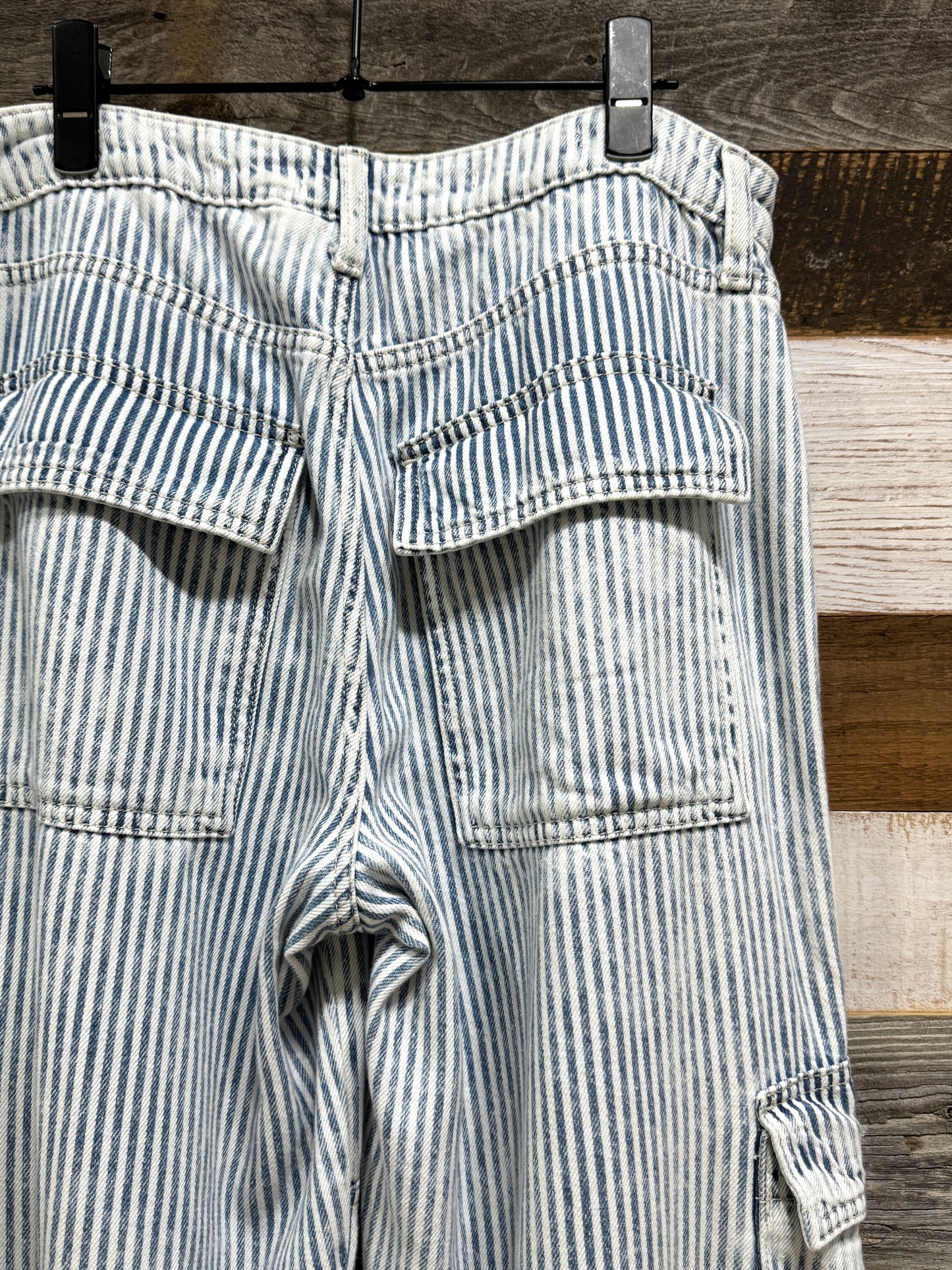 10s Hickory Striped Wide Leg Cargos