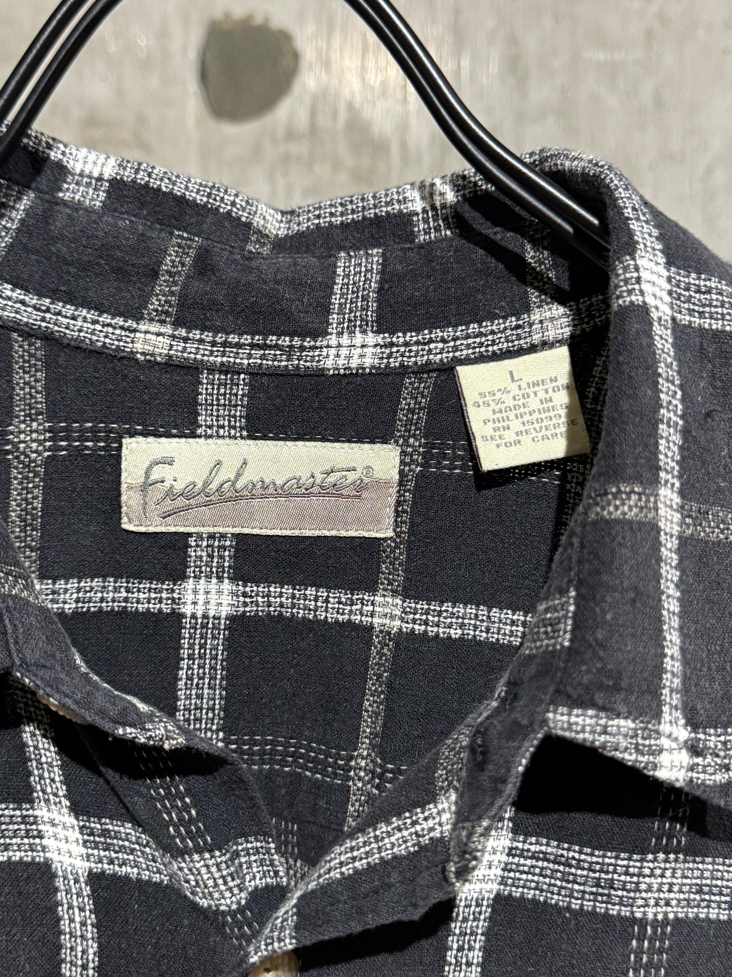 Linen Mix Plaid Shirt