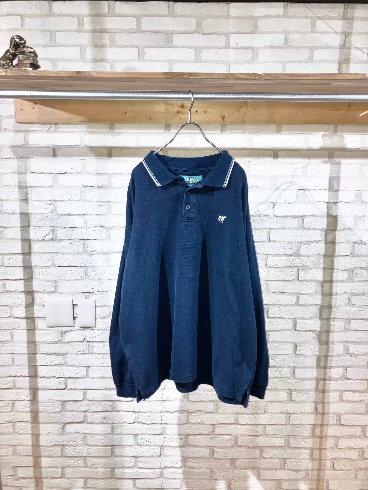 "BIG DOGS" 00s Oversized Polo Shirt