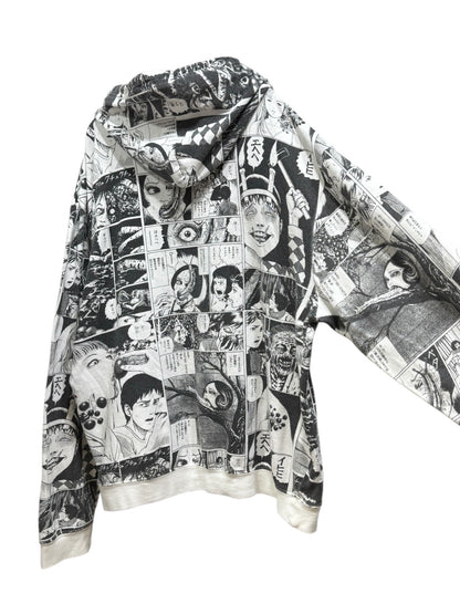 Junji Ito Collection Manga Panel Allover Print Hoodie