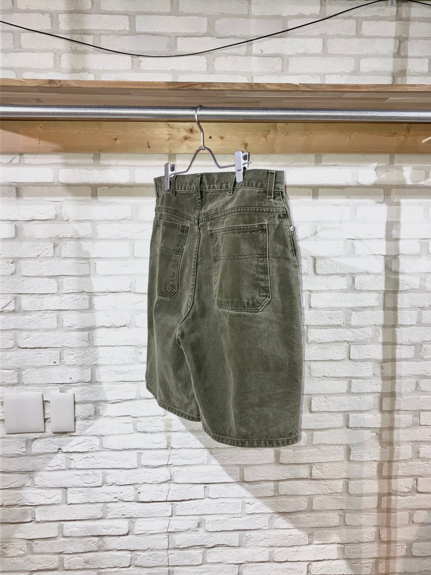 Old Color Denim Wide Shorts