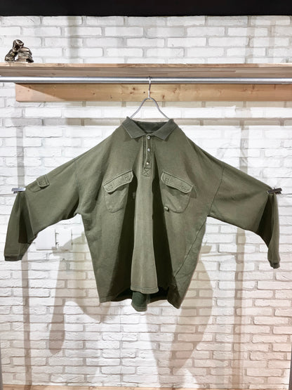Old Oversized Design Sweat Polo Shirt