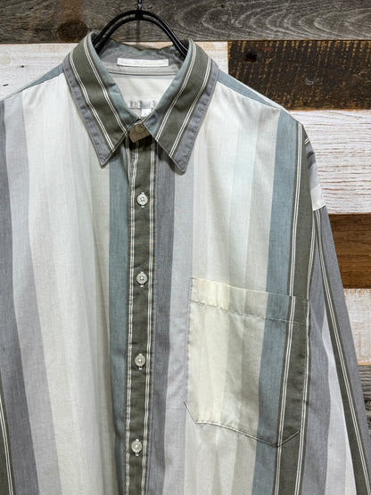 Old Perry Ellis Striped Cotton Shirt